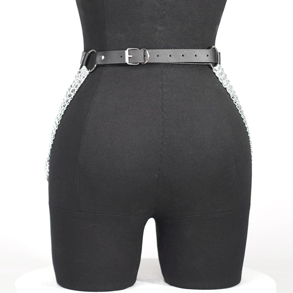 Women Sexy Leg Chain Harness Garter Belt Waist Corset Belt Leather Harness Waists Thigh Harness Gothic Clothing Accessory