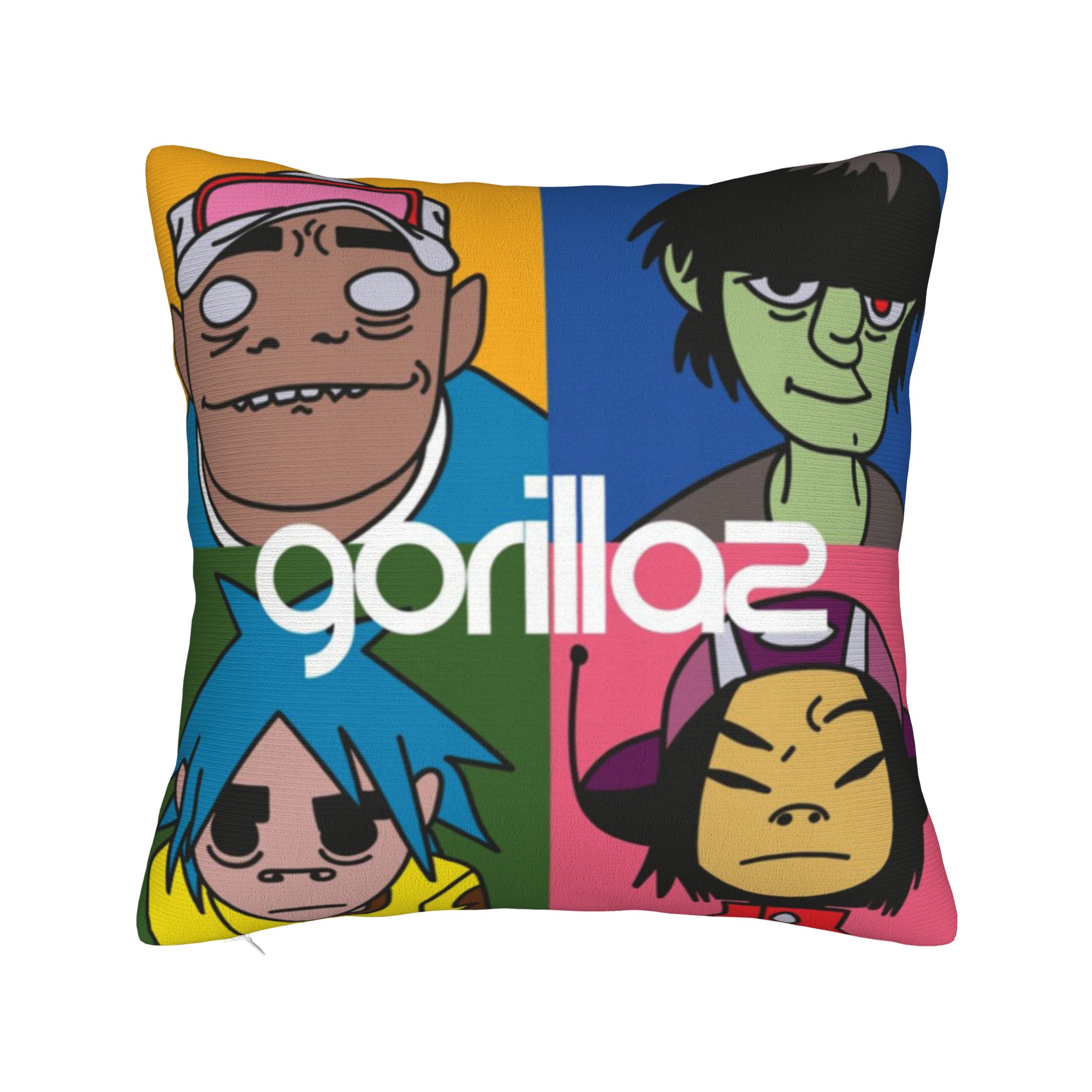 Наволочка Gorillaz Напечатанная Тканевая Наволочка Декоративная Наволочка Чехол для Подушки Кровать На Молнии 45X45см 30cmx30cm