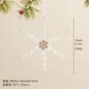 Metal Transparent Acrylic Christmas Ornament String Pendant for Tree Decoration, Festive Dress Hanging Decor with Crystal Effect