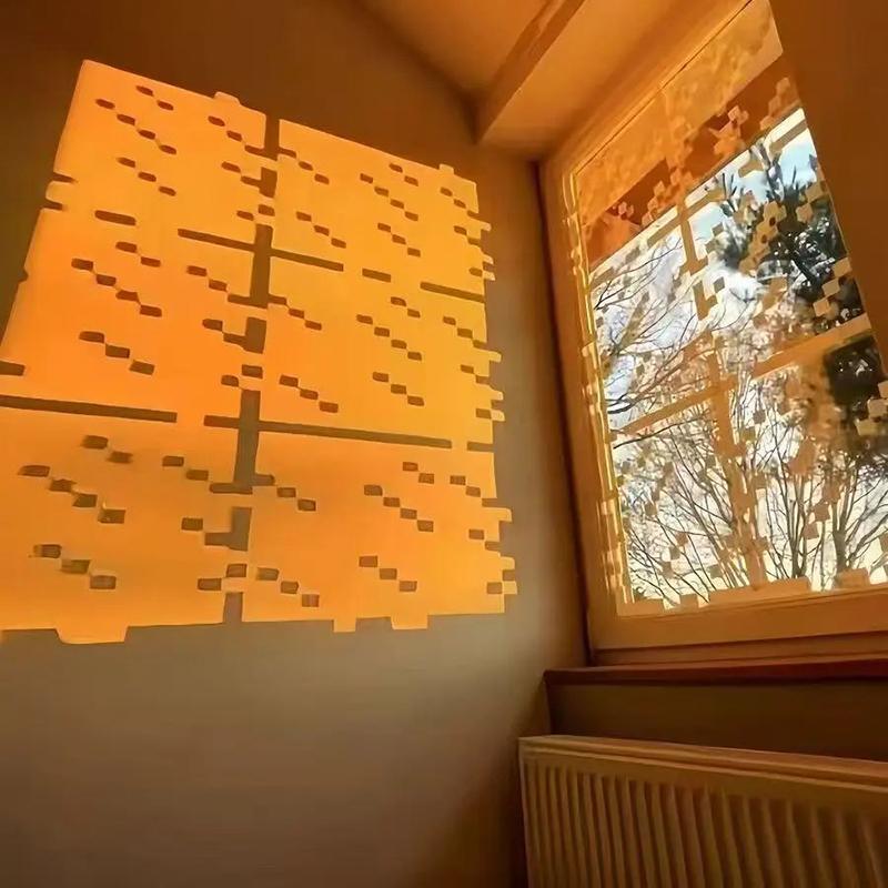 1/4/8/10/12/20/30Pcs Pixel Style Glass Window Sticker Electrostatic Stickers Home Window Decoration Festival Dress Up Diy Gift