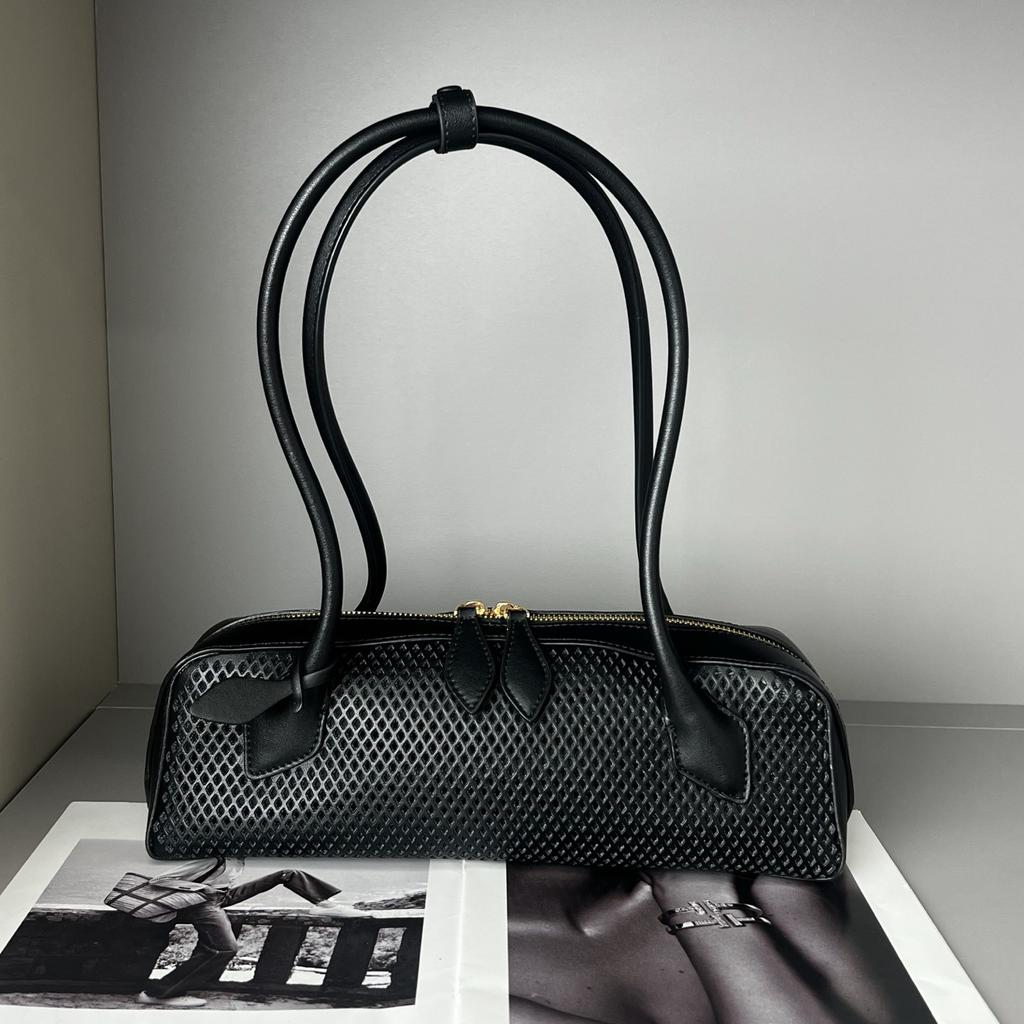 Genuine Leather Women's Bag Teckel Lazy Dog Pattern Cowhide Single Shoulder Underarm Large Capacity Handheld French Style Bag For Women