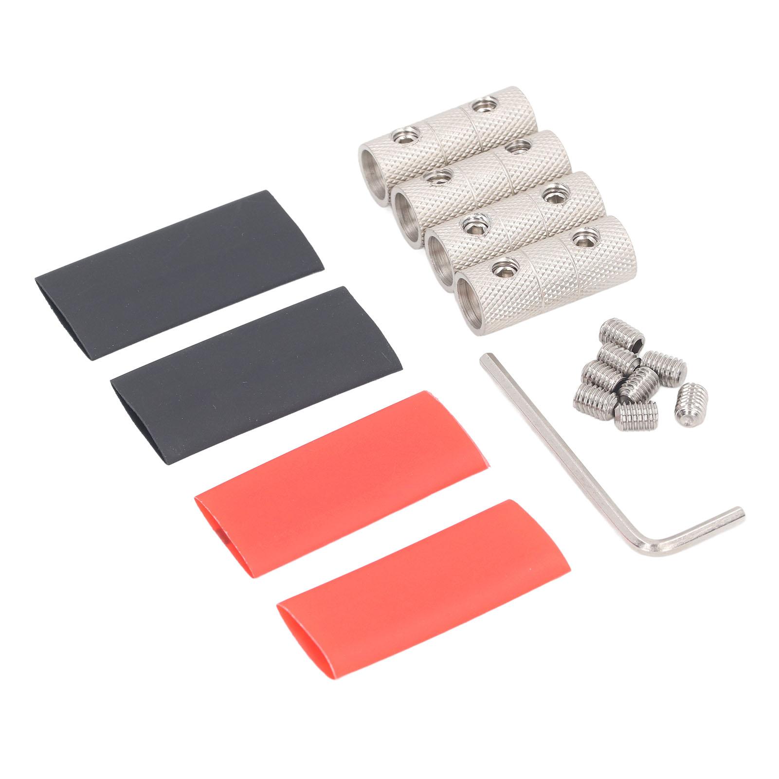 

4 Gauge Wire Connectors Kit Brass for Car Audio Splice Battery Cable Butt Connector with Hex Wrench Screws