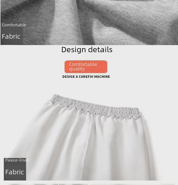 Trendy graue Winter-Jogginghosen und Leggings im amerikanischen Stil für Herren