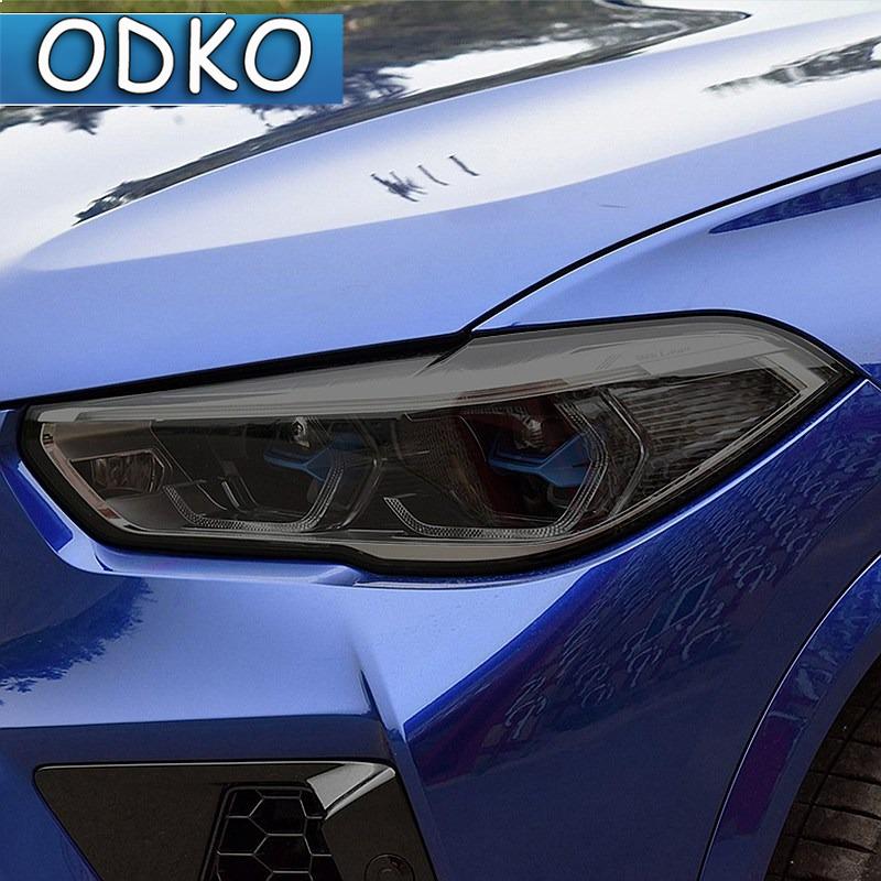 Für BMW X1 F48 X2 F39 X3 F25 G01 X4 F26 G02 X5 F15 G05 X6 F16 G06 X7 Auto Scheinwerfer Tönung Rauchschwarz Schutzfolie TPU Aufkleber