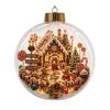Glowing Tree Decorations Christmas Story Ornament, Mini Holiday Scene In Ball Hanging Decoration, Gift for Friends Light Up Acrylic Clear Pendant Xmas