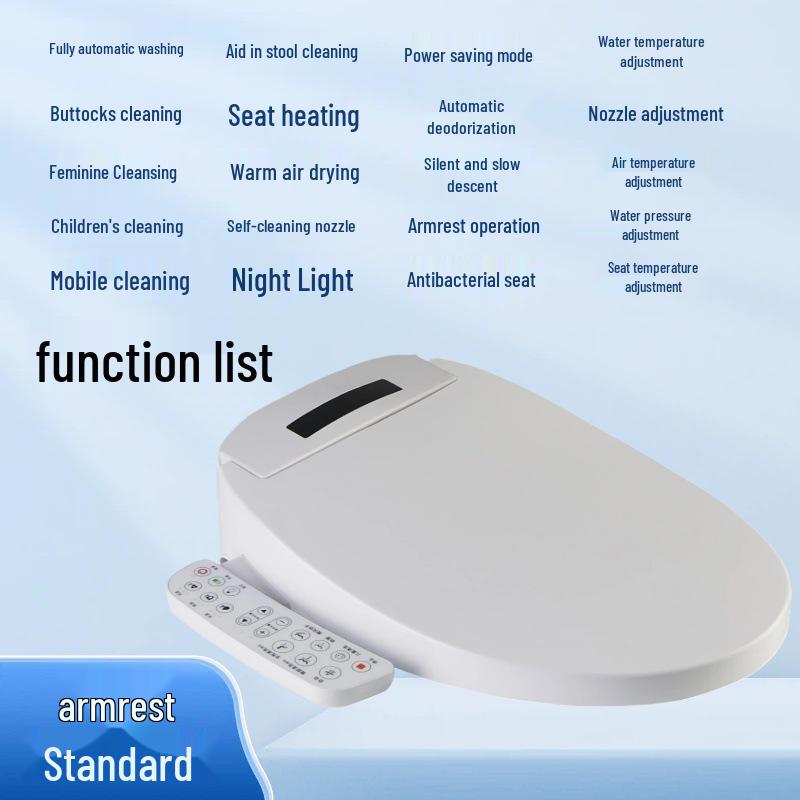 Smart Instant-Heat Toilet Seat: Advanced Technology with Constant Temperature, Multi-Flush, Heating, Sterilization, & Deodorization.