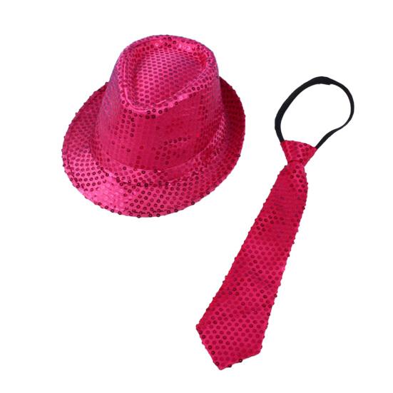 Yousheng Jazz Hat Adult Kids Sequin Stage Show Hat Dance Performance Cap Christmas Halloween New Year Headwear