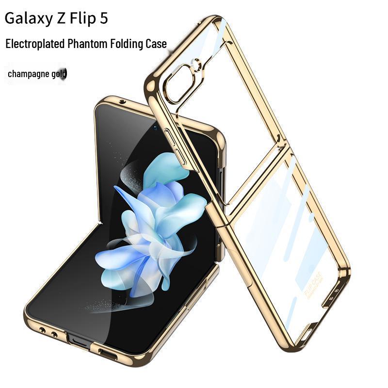 Samsung Z Flip7/6/5 Galvanisiert Transparente Faltbares Handyhülle - PC Hartschale Anti-Drop Schutzhülle