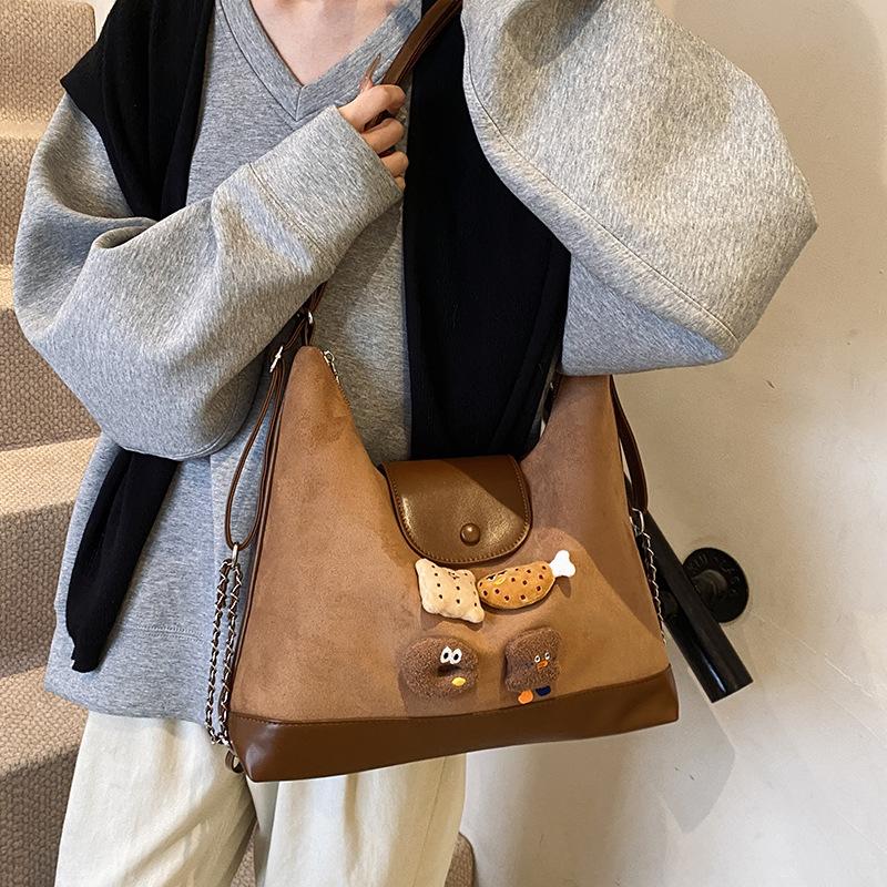 2025 new large-capacity commuter tote bag women's fashion versatile messenger backpack trendy shoulder bag