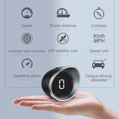 OBDHUD G5 GPS HUD Smart Digital Speed Mileage Meter Overspeed Auto Alarm Head Up Display For All Car Universal Compass
