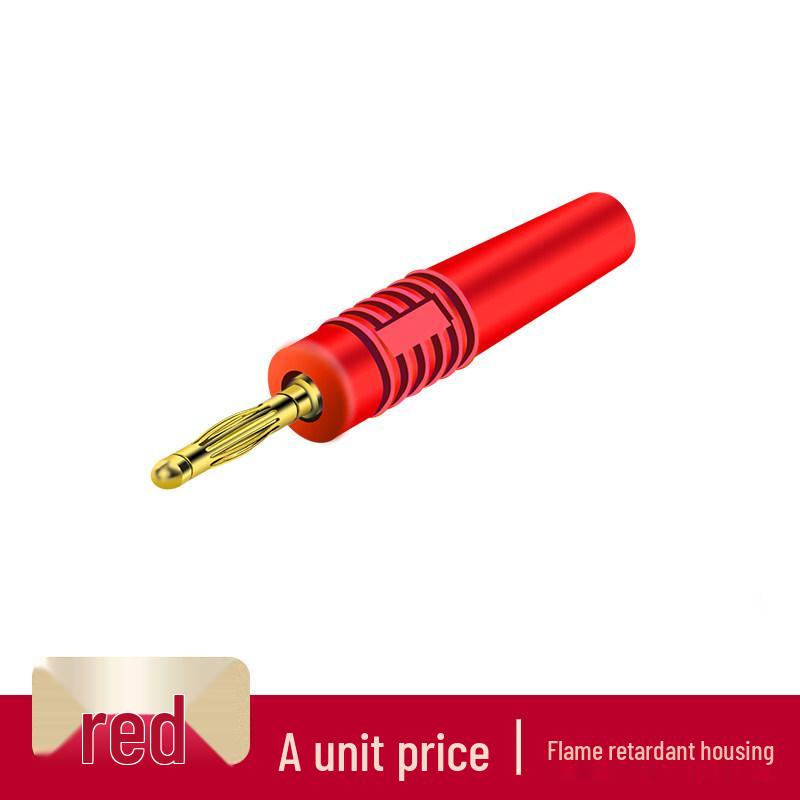 Gold-Plated 2mm Lantern Head Banana Plug & Matching Female Socket Connector