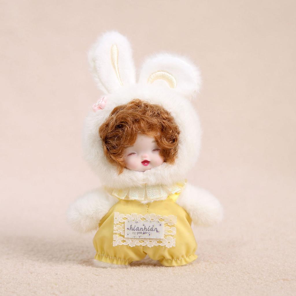Vinyl Plush Toy Small Peach Doll Pendant Keychain Girl Bag Pendant Cute Doll
