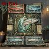 Fish Collection 2D Flat Pattern Flannel Blanket, High Quality All Seasons, Home Decor, Warmth and Comfort, Perfect for Christmas Gifts.