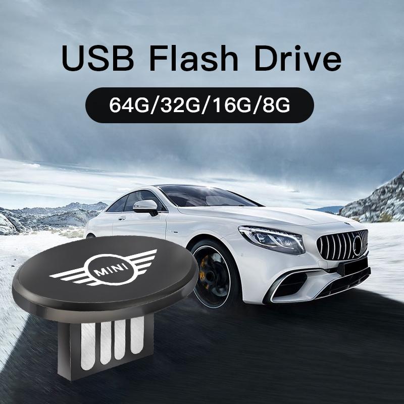 High-capacity Car Badge USB Drive Auto Accessories For MINI Cooper R56 F56 R50 JCW Cabrio Aceman Countryman Clubman Roadster