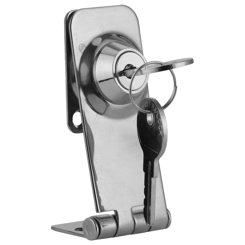 Keyed Hasp Locks Stainless Steel Locking Hasp Latch for Boat Yacht Fishing Marine Accessory