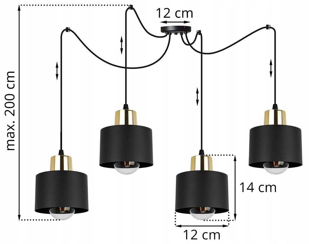 MODERN CEILING HANGING LAMP BLACK LED LAMP