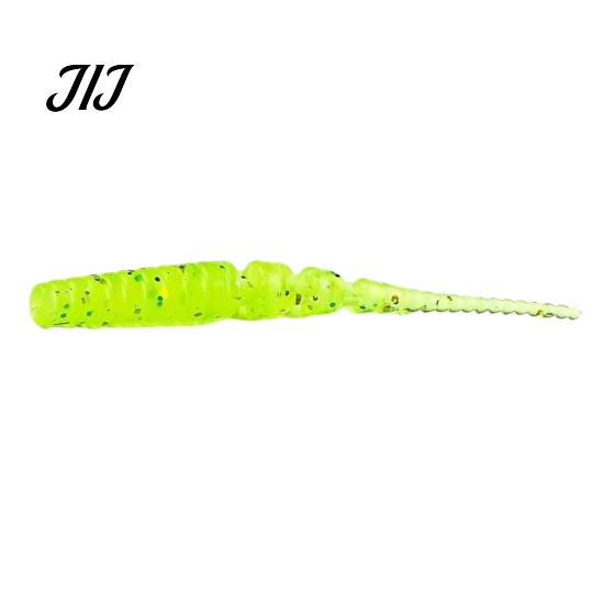 Tear Resistant Soft Baits 50Pcs Bionic Worm Bait, 40MM/0.37g 50MM/0.45g Artificial Lure with Needle Realistic Swimming Lures Tail, Swim for Freshwater