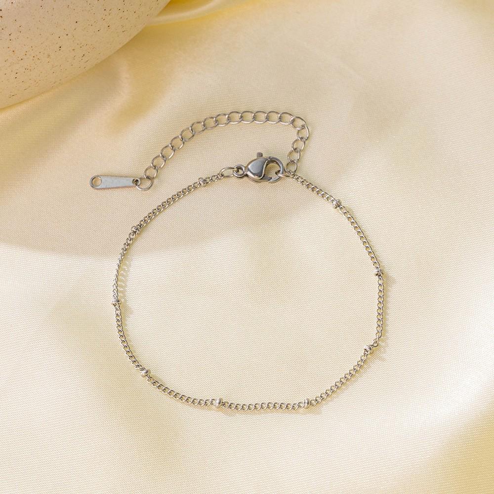 

Высококачественный женский браслет из нержавеющей стали с защитой от выцветания - популярные ювелирные изделия, стальной цвет