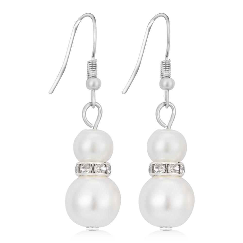 Fauxperlen Hochzeit Halskette Ohrring Armband Sets Brautschmuck Set für Frauen Party Geschenk