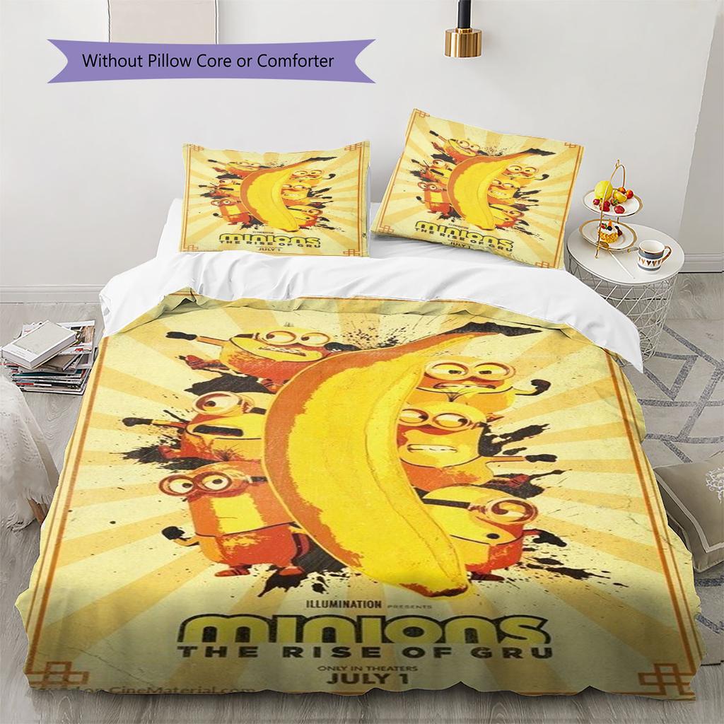 Jorge The Minion's Adorable Greeting: A Comfortable and Cozy Bedding Set—the Perfect Choice To Decorate Your Bedroom.