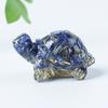 Resin Turtle Aquarium Decor With Natural Crystal Chips For Home Office And Gift