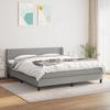 3129561 vidaXL Divan Bed with Mattress Light Grey 160x200cm Fabric