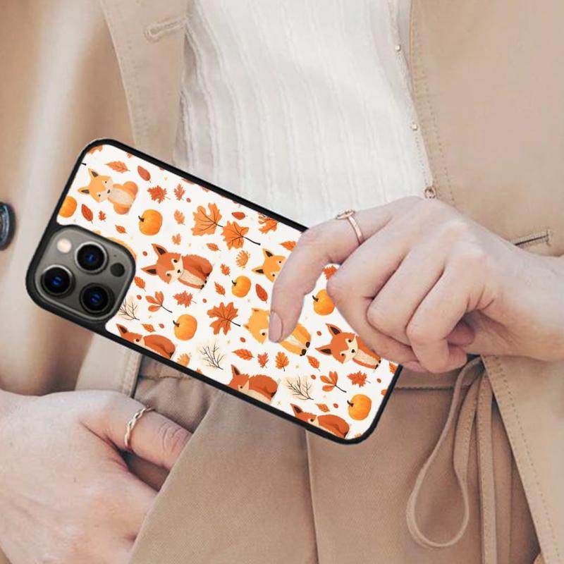 Autumn Leaves Fall Fox Pumpkin Magnetic Phone Case For APPLE iPhone 17 Air 16 14 13 12 Pro Max 15 Plus Wireless MagSafe Cover