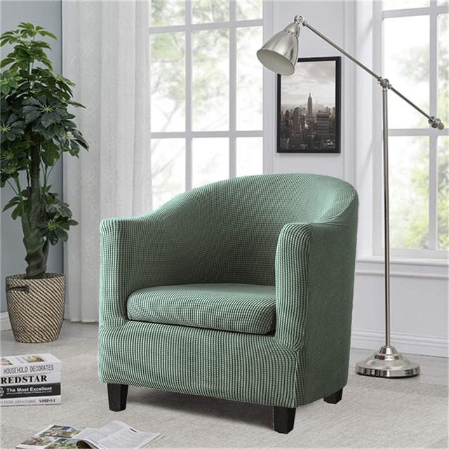 Husa de canapea cu arc din fleece polar, huse elastice pentru canapea club pentru living, husă pentru fotoliu tip tub cu huse de pernă detașabile