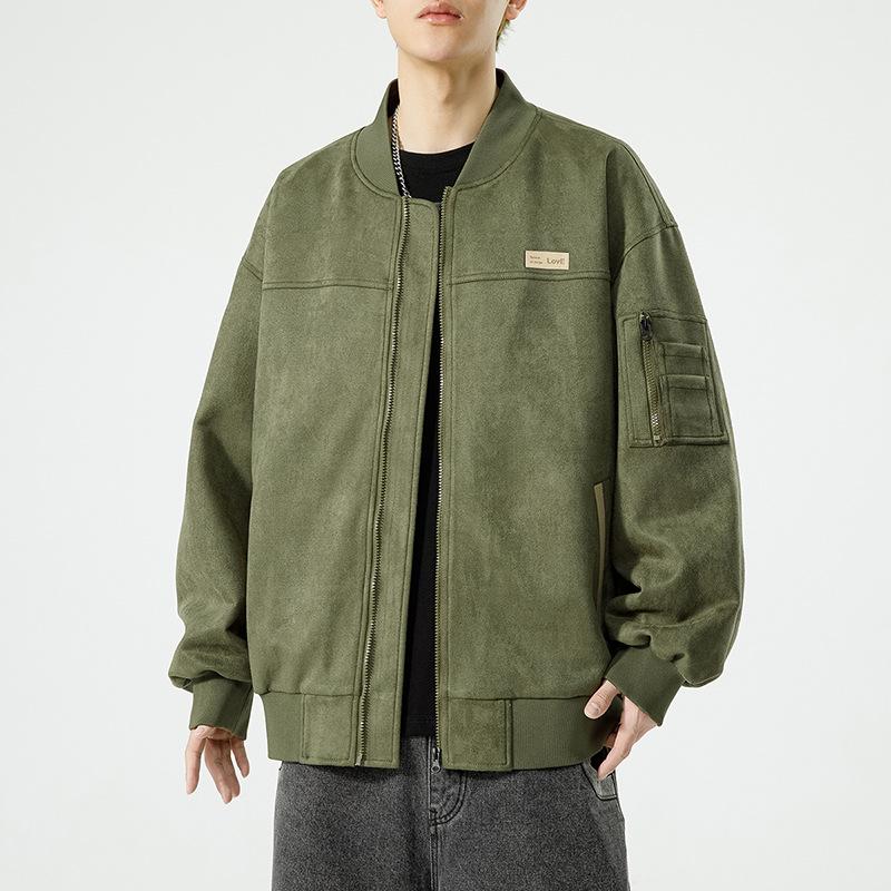 

Куртка с воротником-стойкой мужская, весна и осень, новая модная брендовая, свободная, повседневная, красивая, универсальная, молодежная, бейсбольная, воротниковая, мужская 3XL