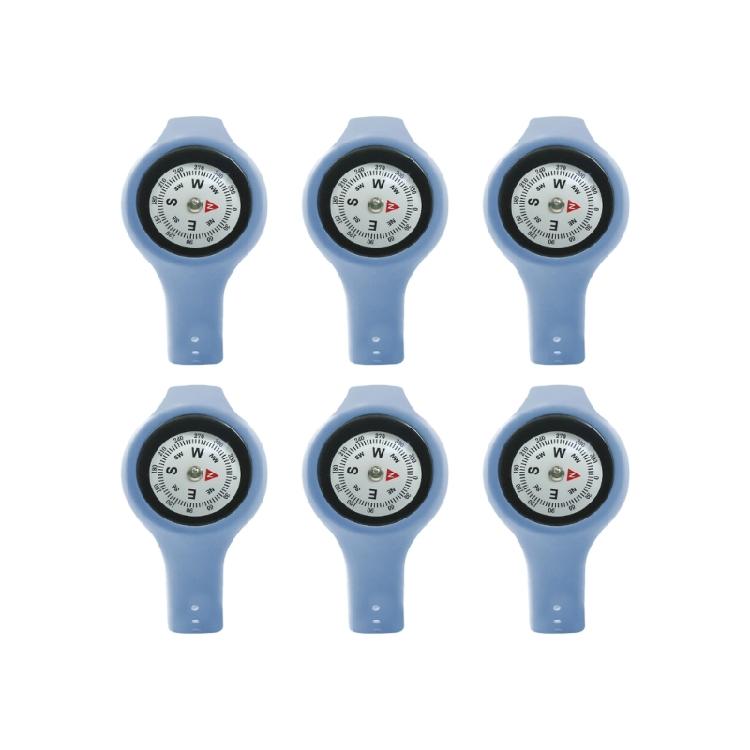 6Pcs Compacts Light Weight Student Compasses Watches High Precisions Navigation Tool Adjustable Strap Wearable Compasses