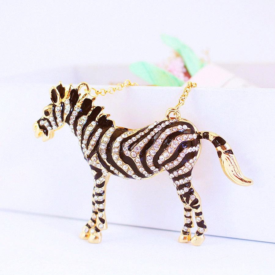 

Брелок-шарм Страстный конь и зебра со стразами Аксессуар для сумки кроссбоди 511 Individually Packed in OPP Bag