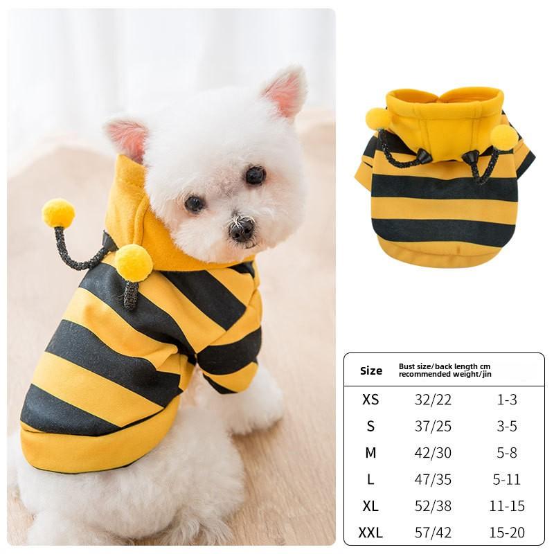 

Наряд для трансформации пчелы, маленькая собака, сошка для собаки, осень, новая весна, свитер для кошки, одежда с капюшоном для домашних животных XXL