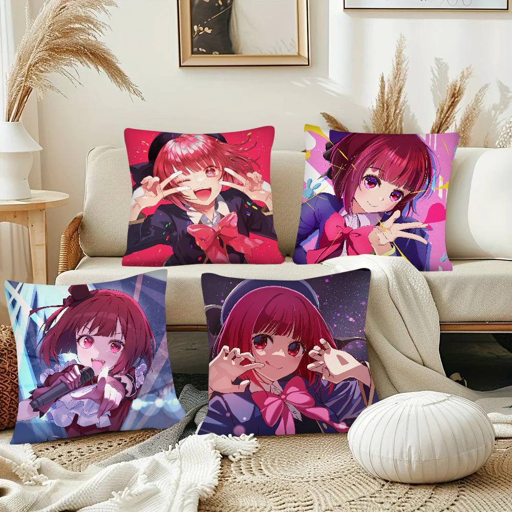 Anime Arima Kana Pillow Case Fashion Square Pillowcase Bedroom Sofa Room Ins Decoration Leisure