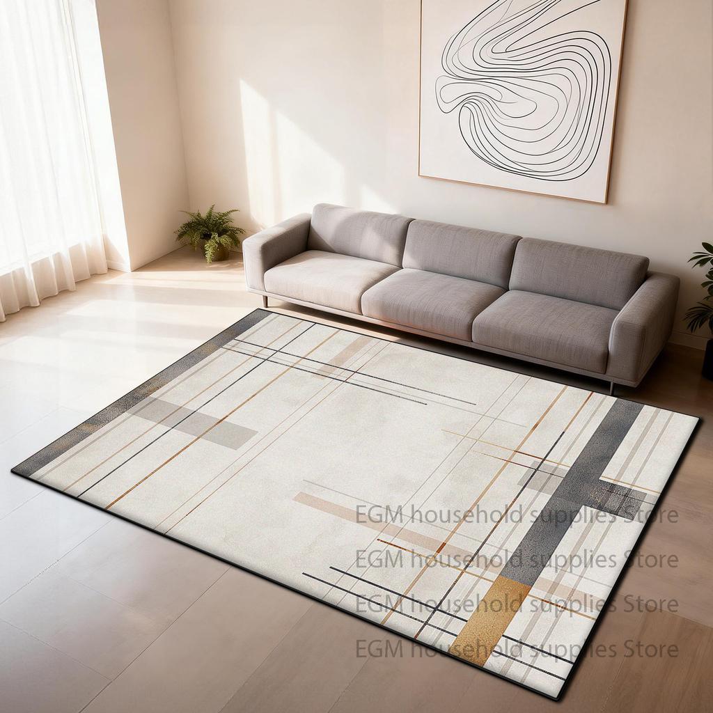 Modern Geometric Carpet Living Room Decoration Bedroom Washable Customizable Rug Non-slip Area Coffee Tables Floor Mat Cloakroom
