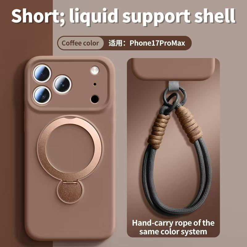 

For iPhone Series 17 Lanyard Magnetic Phone Case For iPhone 17 16 13 15 14 Pro Max For Magsafe Wireless Charge Silicone Cover For iPhone 13