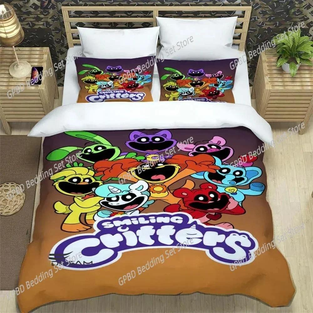 3D Print Cartoon S-smiling critters 3D Duvet Cover Bedding Set Comforter Linen Pillowcases Home Decor Single Double King Queen