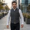 Retro Single Breasted Waistcoat Men Oktoberfest Vest Traditional Costume Waistcoat Stand-Up Collar Button-up Theme Party Vest Gilet Sleeveless