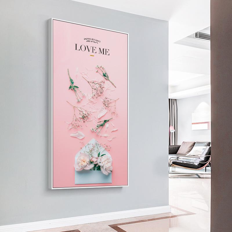 Nordic Frische Rosen Rosa Leinwand Malerei Weiß Poster Drucken Moderne Schönheit Dekor Wand Kunst Bilder für Wohnzimmer Schlafzimmer Gang