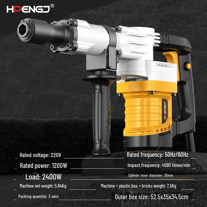 Adjustable 110V Heavy-Duty Electric Demolition Hammer for Concrete and Wall Demolition