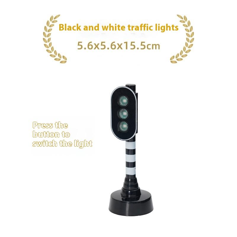 1Pcs Traffic Signal Model Road Scene Toys For Kids Simulation Traffic Light Toy Train Scene Decoration Diy Accessories