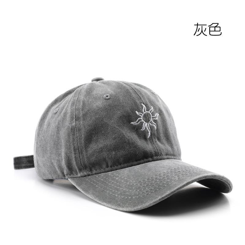 Baseball Cap Autumn and Winter Washed Embroidery Cap Outdoor Travel Sun Protection Shade Cap