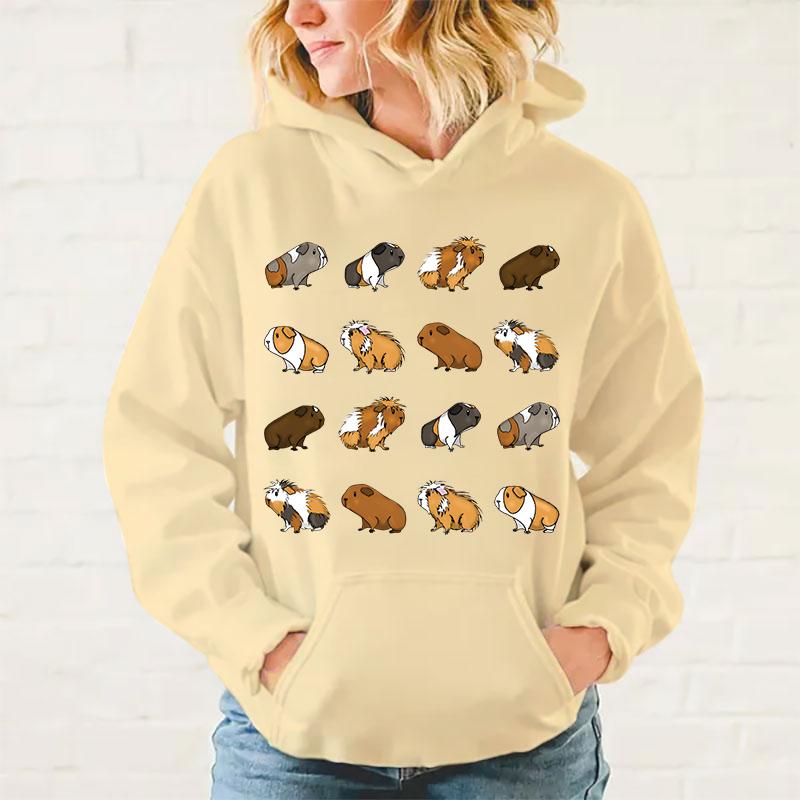 New Autumn And Winter Popular Guinea Pig Printed Hoodies For Women Men Pullover Fashion Plus Size Sweatshirts Clothing