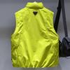 Men Plus‑Size 50% White Duck Down Vest, Embossed Fabric Stand Collar Sleeveless Puffer Gilet Winter Loose Fit Outerwear
