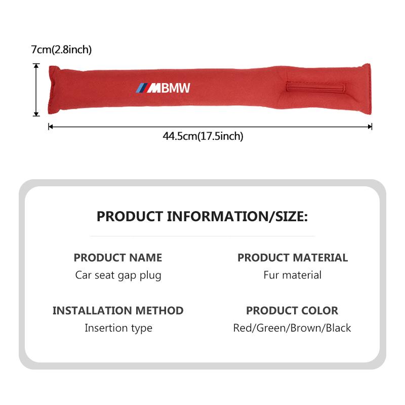 For BMW Car Seat Gap Filler Leak Proof Filling Plug Strip Badge Accessories E87 E70 E91 E30 G20 E92 E93 E60 E46 E90 G30 E53 X1