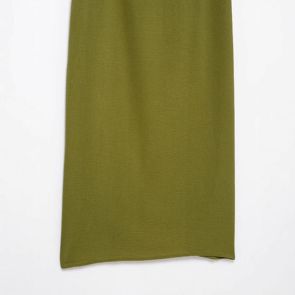 Women's Gold Embellished Asymmetrical Midi Dress - 2025 Spring European & American Style