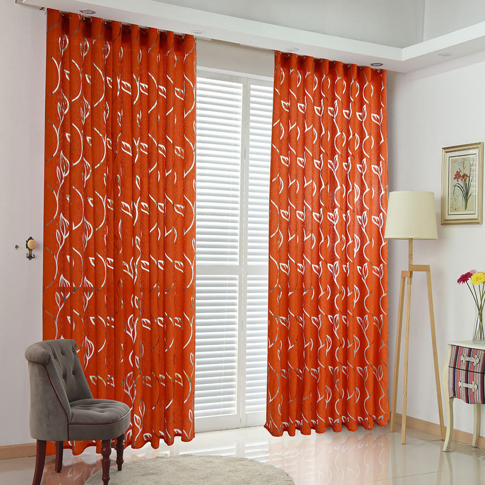 1 PCS Vines Leaves Tulle Door Window Curtain Drape Panel Sheer Scarf Valances