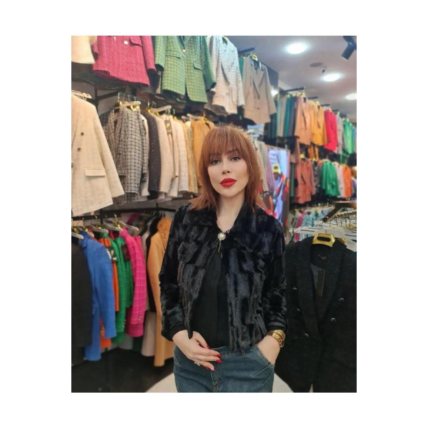 

Black Brooch Scarf Fur Bolero 36 чорний