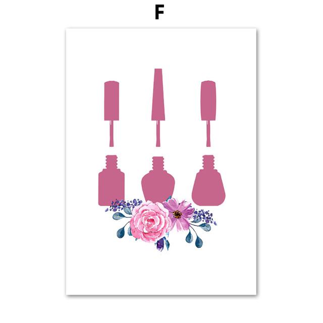 Nordic Nail Polish Color Beauty Salon Make-up Nástěnné umění Malba na plátno Plakáty a obrazy Nástěnné obrazy pro manikúru