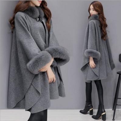 Damen Herbst und Winter Modelle von Mittellangen Temperament Tweed Mantel
