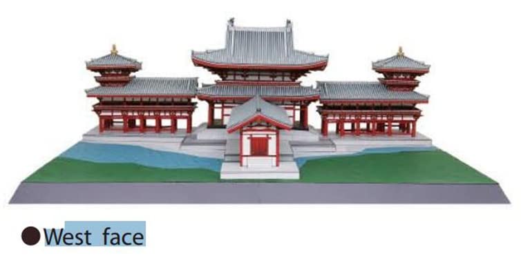 3D Assembly Model Paper Craft World Historical Buildings Temple Phoenix (Byodoin Hall)